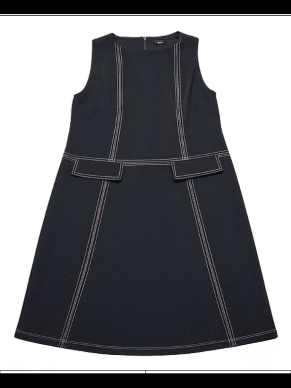 Tommy Hilfiger Navy Contrast-Stitch A-Line Dress